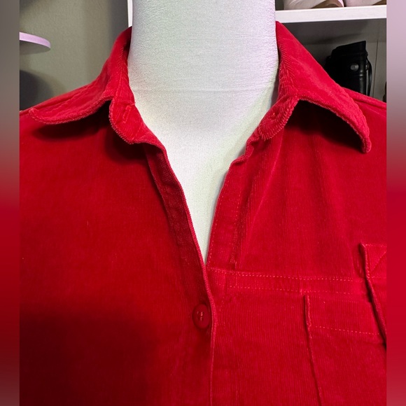 Harley Davidson live to ride collared red long sleeve button down top - Picture 6 of 9